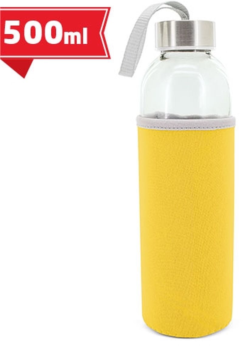 Skleněná láhev v pouzdře