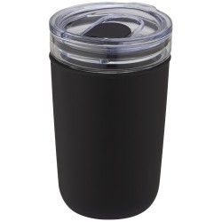 Skleněný kelímek o objemu 420 ml s vnější stěnou z recyklovaného plastu Bello