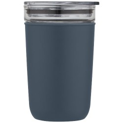 Skleněný kelímek o objemu 420 ml s vnější stěnou z recyklovaného plastu Bello