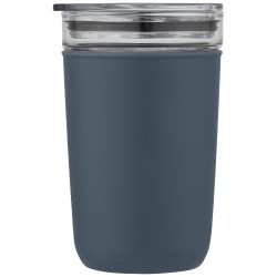 Skleněný kelímek o objemu 420 ml s vnější stěnou z recyklovaného plastu Bello