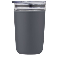 Skleněný kelímek o objemu 420 ml s vnější stěnou z recyklovaného plastu Bello