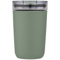 Skleněný kelímek o objemu 420 ml s vnější stěnou z recyklovaného plastu Bello