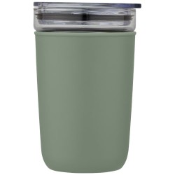 Skleněný kelímek o objemu 420 ml s vnější stěnou z recyklovaného plastu Bello