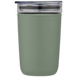 Skleněný kelímek o objemu 420 ml s vnější stěnou z recyklovaného plastu Bello