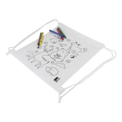 Zocolo Sáček na šňůrky RPET na vybarvování, zvířata