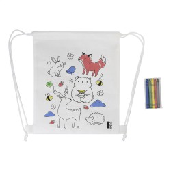 Zocolo Sáček na šňůrky RPET na vybarvování, zvířata