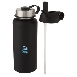 Měděná sportovní lahev s vakuovou izolací o objemu 1 l se 2 víčky Supra