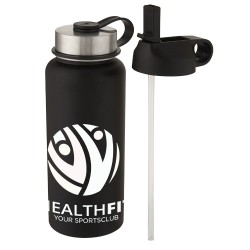 Měděná sportovní lahev s vakuovou izolací o objemu 1 l se 2 víčky Supra