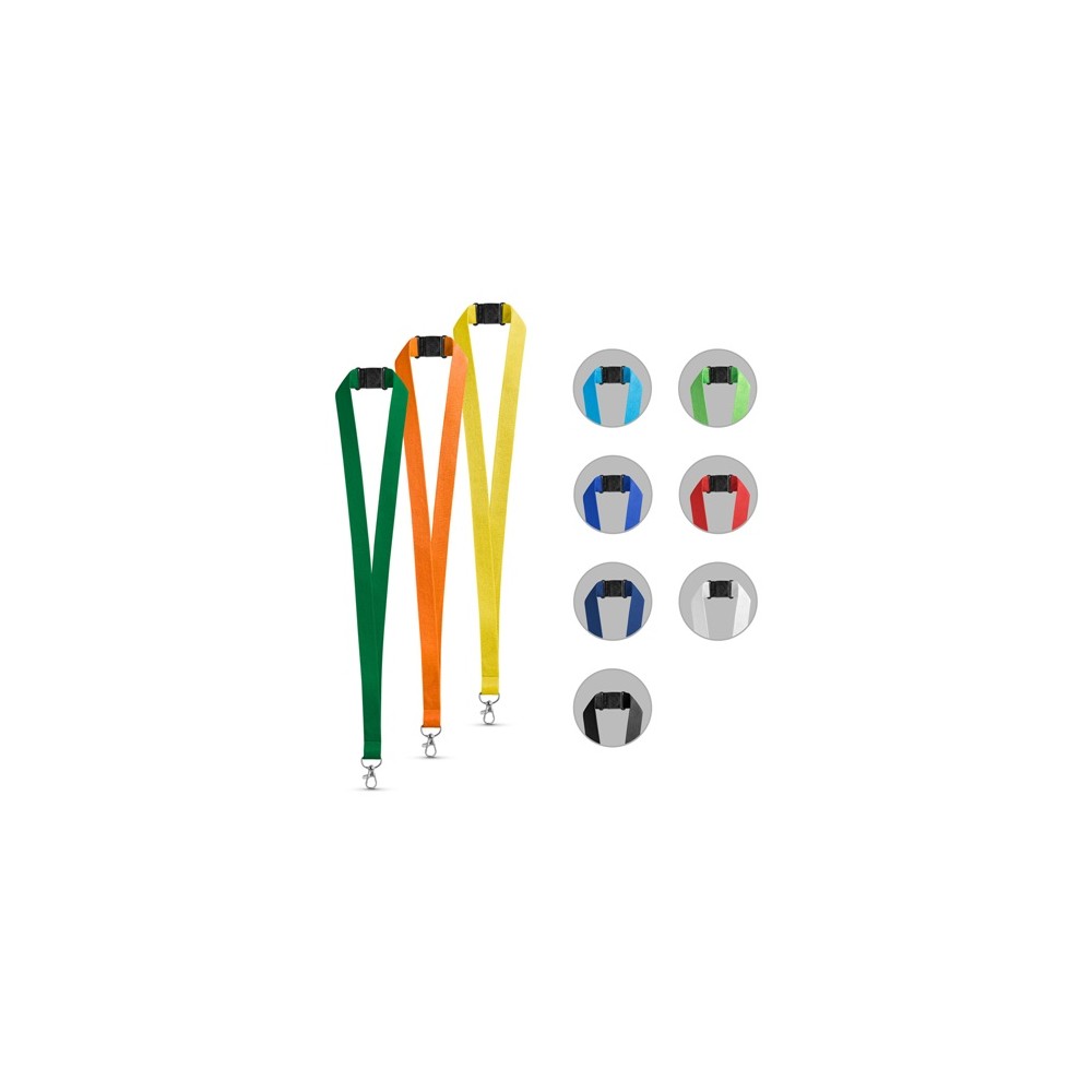 LEEDS. Polyesterová šňůrka s bezpečnostní sponou