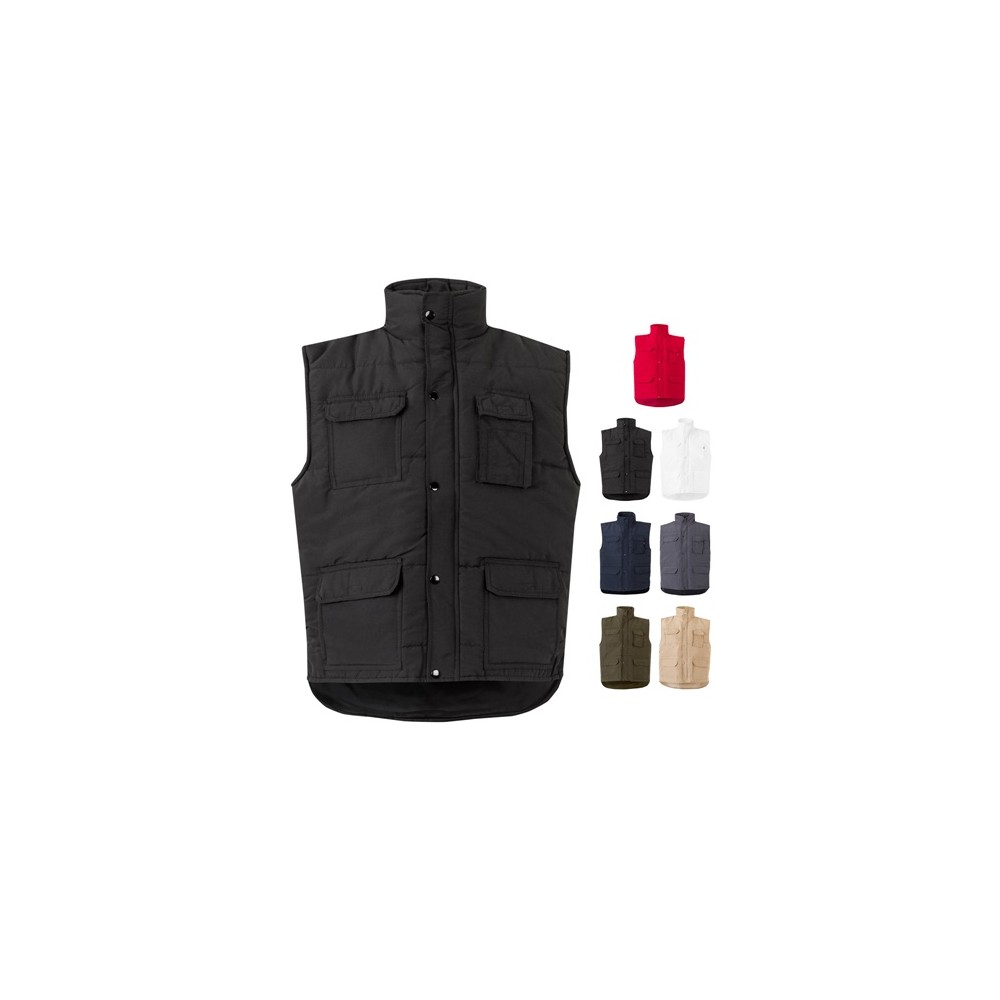 VL MEFITIS. Polstrovaná vesta s kapsami (220 g/m²) z polyesteru (100 %)