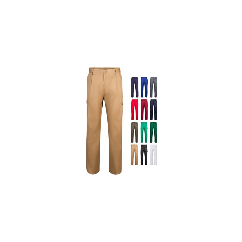 VL MABON. Keprové kalhoty s více kapsami (200 g/m²), z bavlny (35 %) a polyesteru (65 %)