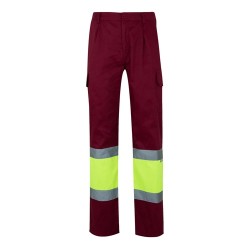 VL POSEIDON. Dvoubarevné keprové kalhoty s více kapsami (210 g/m²), z bavlny (20 %) a polyesteru (80 %)