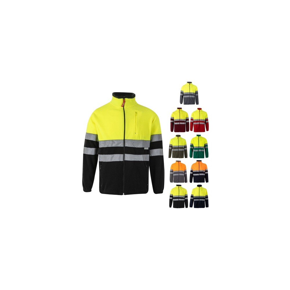 VL EROS LARGE. Dvoubarevná fleecová bunda (280 g/m²), z polyesteru (100 %)