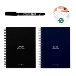 STARTER KIT INFINITE PLANNER A5. Sada obsahuje "nekonečný deník", čistící sadu, fix a držák na popisovače