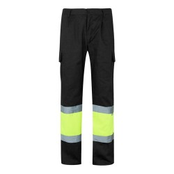 VL ATHENA. Dvoubarevné keprové kalhoty (210 g/m²), podšité, s mnoha kapsami, z bavlny (20 %) a polyesteru (80 %)