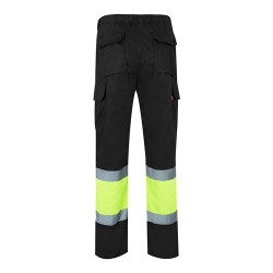 VL ATHENA. Dvoubarevné keprové kalhoty (210 g/m²), podšité, s mnoha kapsami, z bavlny (20 %) a polyesteru (80 %)