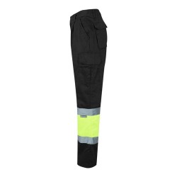 VL ATHENA. Dvoubarevné keprové kalhoty (210 g/m²), podšité, s mnoha kapsami, z bavlny (20 %) a polyesteru (80 %)