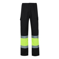 VL POSEIDON LARGE. Dvoubarevné keprové kalhoty s více kapsami (210 g/m²), z bavlny (20 %) a polyesteru (80 %)