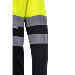 VL VULCAN. Dvoubarevná polokošile z ptačí perspektivy (160 g/m²) s dlouhým rukávem, z polyesteru (100 %)