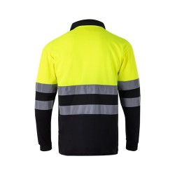 VL VULCAN LARGE. Dvoubarevná polokošile z ptačí perspektivy (160 g/m²) s dlouhým rukávem, z polyesteru (100 %)