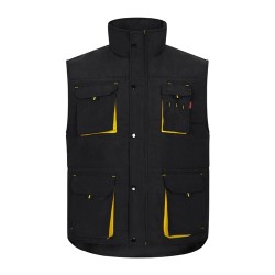 VL NERGAL. Vycpaná vesta, dvoubarevná, vícekapsová (120 g/m²), z polyesteru (100 %)