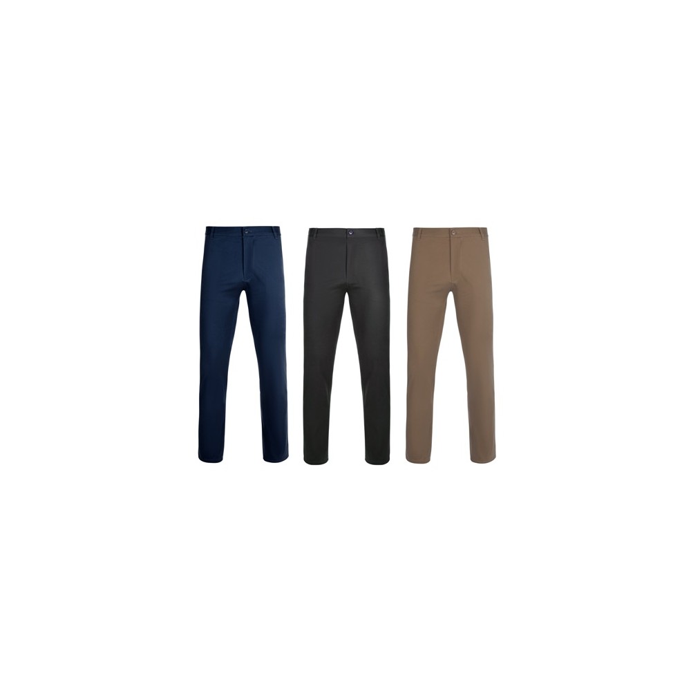 VL VISHNU. Unisex elastické chino kalhoty (260 g/m²), bavlna (98 %) a elastan (2 %)