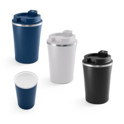 PHELPS CERAMIC. Cestovní hrnek z nerezové oceli s keramickým vřnitřkem, až 470 ml