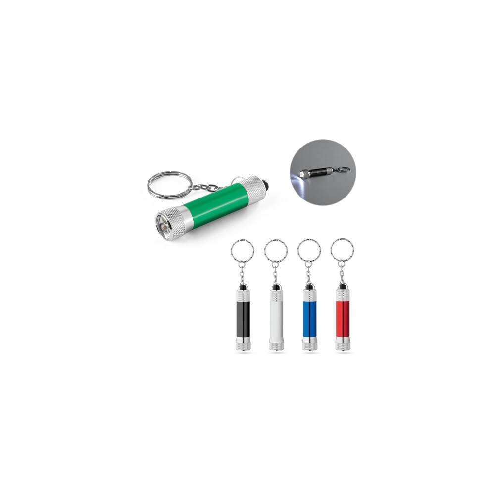 RE-LERGAN. Hliníkový přívěsek na klíče s LED svítilnou