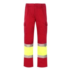 VL ATHENA. Dvoubarevné keprové kalhoty (210 g/m²), podšité, s mnoha kapsami, z bavlny (20 %) a polyesteru (80 %)