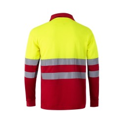 VL VULCAN LARGE. Dvoubarevná polokošile z ptačí perspektivy (160 g/m²) s dlouhým rukávem, z polyesteru (100 %)