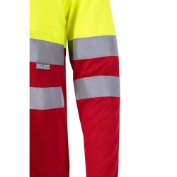 VL VULCAN LARGE. Dvoubarevná polokošile z ptačí perspektivy (160 g/m²) s dlouhým rukávem, z polyesteru (100 %)