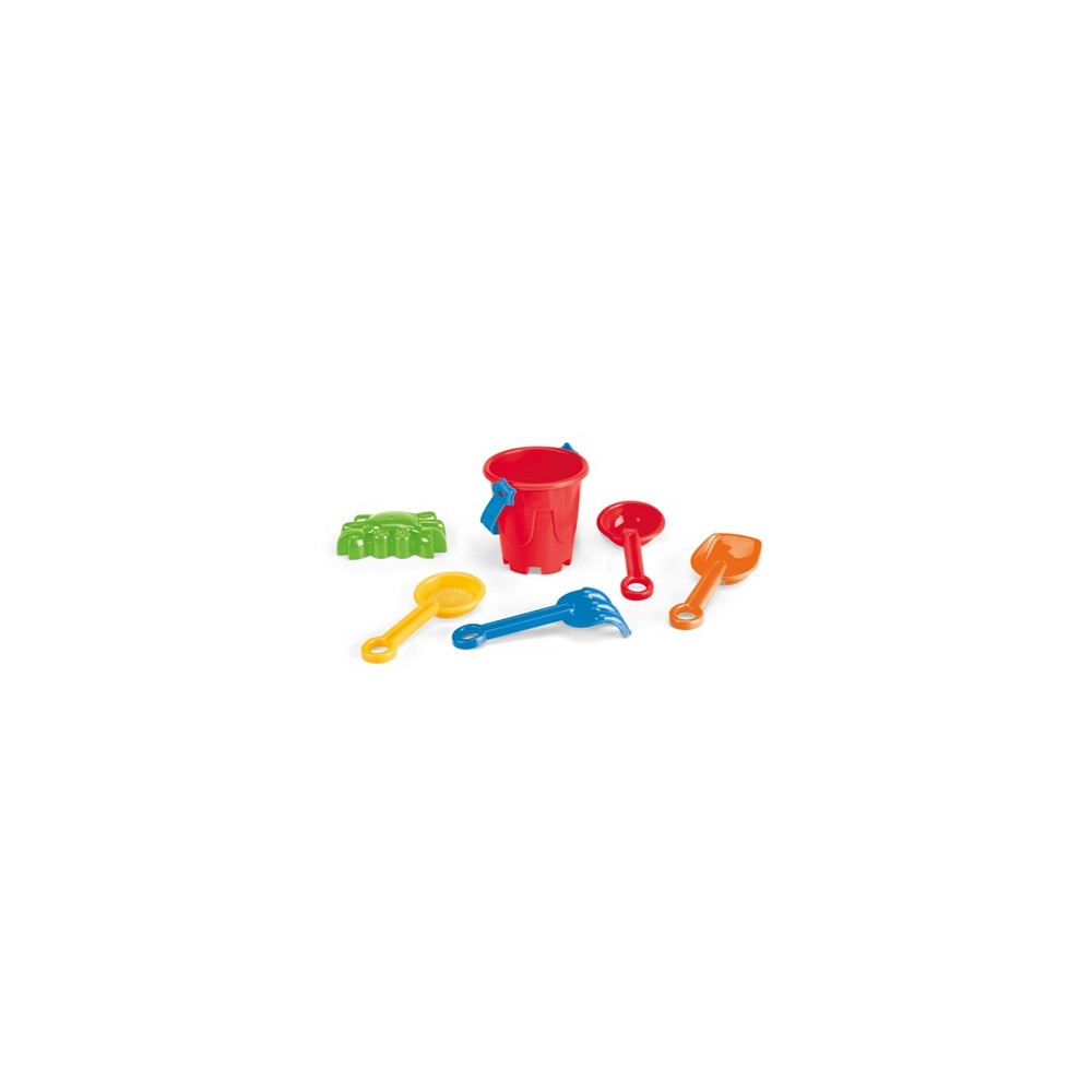 VALLARTA. Plážový kbelík z PP s 5 kusy příslušenství