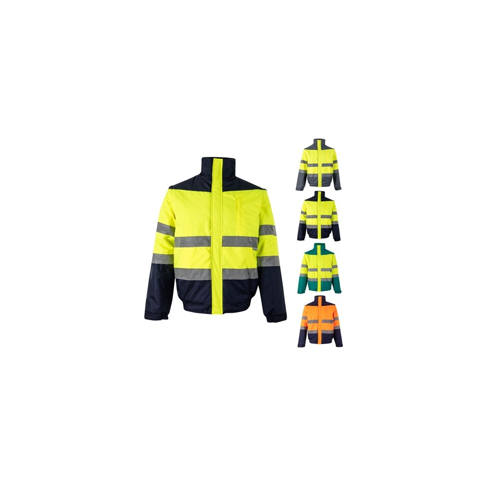 VL JUPITER. Dvoubarevná vycpaná bunda (180 g/m²) z polyesteru (100 %) s PU zátěrem