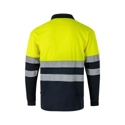 VL VULCAN. Dvoubarevná polokošile z ptačí perspektivy (160 g/m²) s dlouhým rukávem, z polyesteru (100 %)