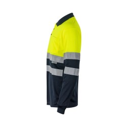 VL VULCAN. Dvoubarevná polokošile z ptačí perspektivy (160 g/m²) s dlouhým rukávem, z polyesteru (100 %)