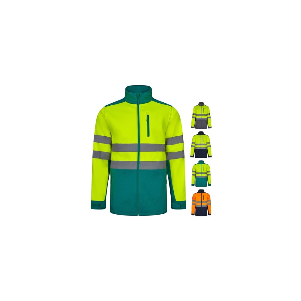 VL HESTIA. Dvoubarevná softshellová bunda (280 g/m²), z polyesteru (96 %) a elastanu (4 %)