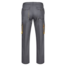 VL HYPNOS. Dvoubarevné keprové kalhoty s mnoha kapsami (200 g/m²), z bavlny (35 %) a polyesteru (65 %)