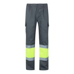 VL ATHENA. Dvoubarevné keprové kalhoty (210 g/m²), podšité, s mnoha kapsami, z bavlny (20 %) a polyesteru (80 %)