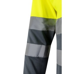 VL VULCAN LARGE. Dvoubarevná polokošile z ptačí perspektivy (160 g/m²) s dlouhým rukávem, z polyesteru (100 %)