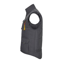 VL NERGAL. Vycpaná vesta, dvoubarevná, vícekapsová (120 g/m²), z polyesteru (100 %)