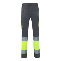 VL ZEUS. Dvoubarevné strečové kalhoty s mnoha kapsami (240 g/m²), z bavlny (46 %), EME (38 %) a polyesteru (16 %)
