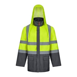 VL JUNO. Dvoubarevná parka 4v1 (180g/m²), z polyesteru (100%) s PU zátěrem