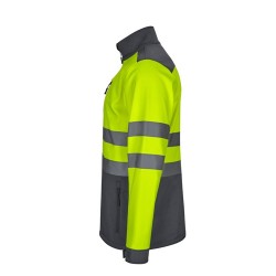 VL HESTIA. Dvoubarevná softshellová bunda (280 g/m²), z polyesteru (96 %) a elastanu (4 %)