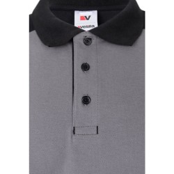 VL VELES. Dvoubarevná strečová piké polokošile (200 g/m²) s krátkým rukávem z polyesteru (96 %) a elastanu (4 %)