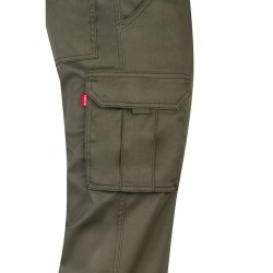VL LUGH. Strečové kalhoty s mnoha kapsami (240 g/m²) z bavlny (46 %), EME (38 %) a polyesteru (16 %)