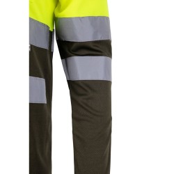 VL VULCAN. Dvoubarevná polokošile z ptačí perspektivy (160 g/m²) s dlouhým rukávem, z polyesteru (100 %)