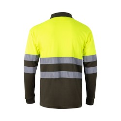 VL VULCAN LARGE. Dvoubarevná polokošile z ptačí perspektivy (160 g/m²) s dlouhým rukávem, z polyesteru (100 %)