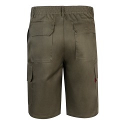VL CHIONE. Bermudy z kepru s mnoha kapsami (200 g/m²), z bavlny (35 %) a polyesteru (65 %)