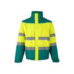 VL JUPITER. Dvoubarevná vycpaná bunda (180 g/m²) z polyesteru (100 %) s PU zátěrem