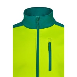 VL HESTIA. Dvoubarevná softshellová bunda (280 g/m²), z polyesteru (96 %) a elastanu (4 %)